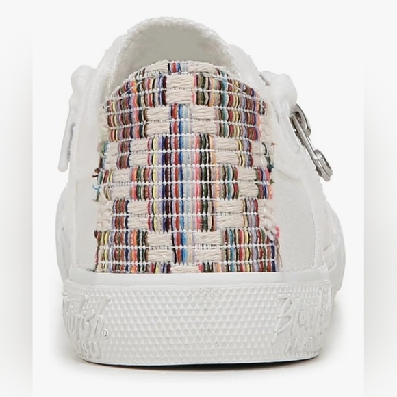 Blowfish Malibu Womens Size 9 White Multi Color Side Zip Canvas Shoes - Picture 5 of 8